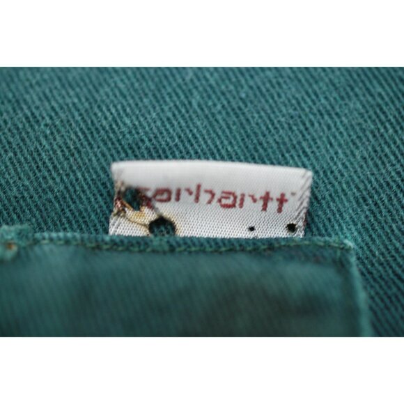 Vintage Carhartt USA Rugged Outdoor Wear Distressed Green Pearl Snap Shirt - Picture 7 of 7